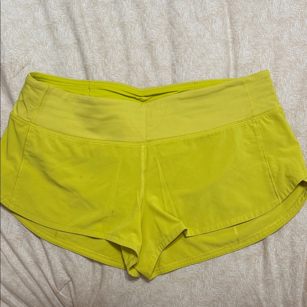 Lululemon Athletica Vibrant Yellow Athletic Shorts